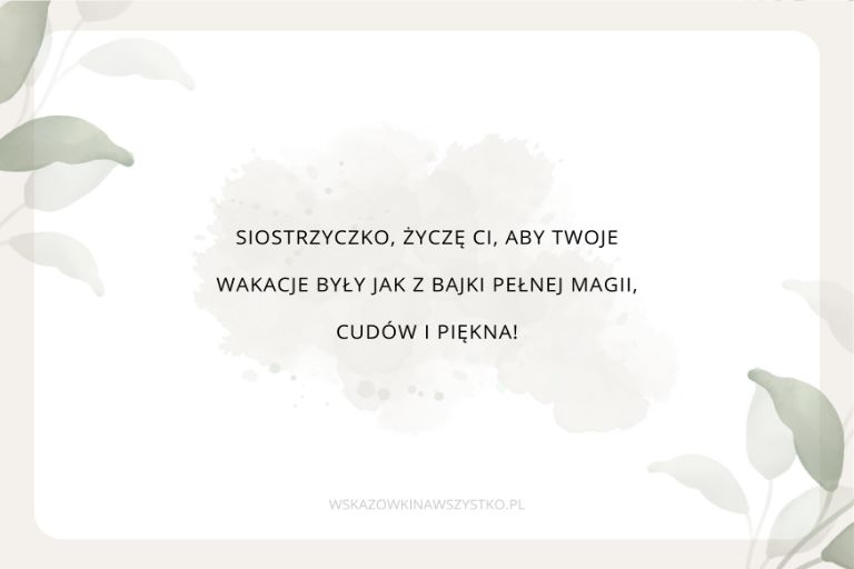 Życzenia imieninowe dla siostry