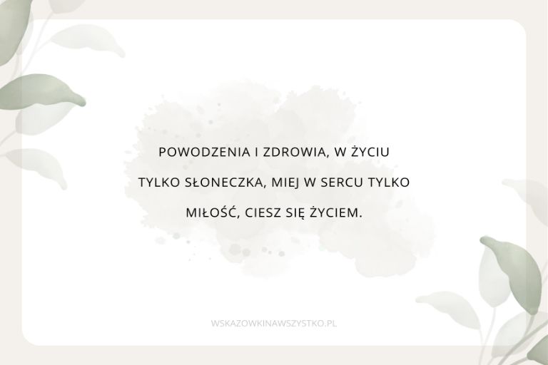 Życzenia imieninowe dla mężczyzn