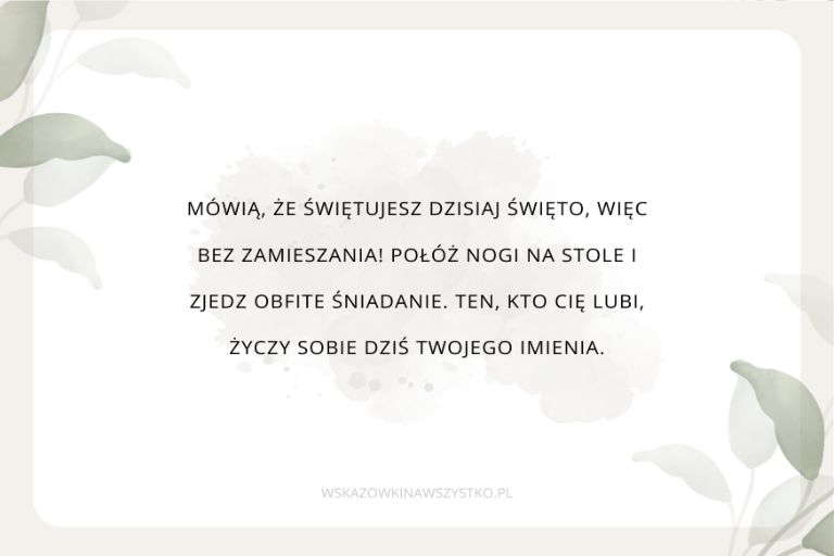 Życzenia imieninowe dla brata